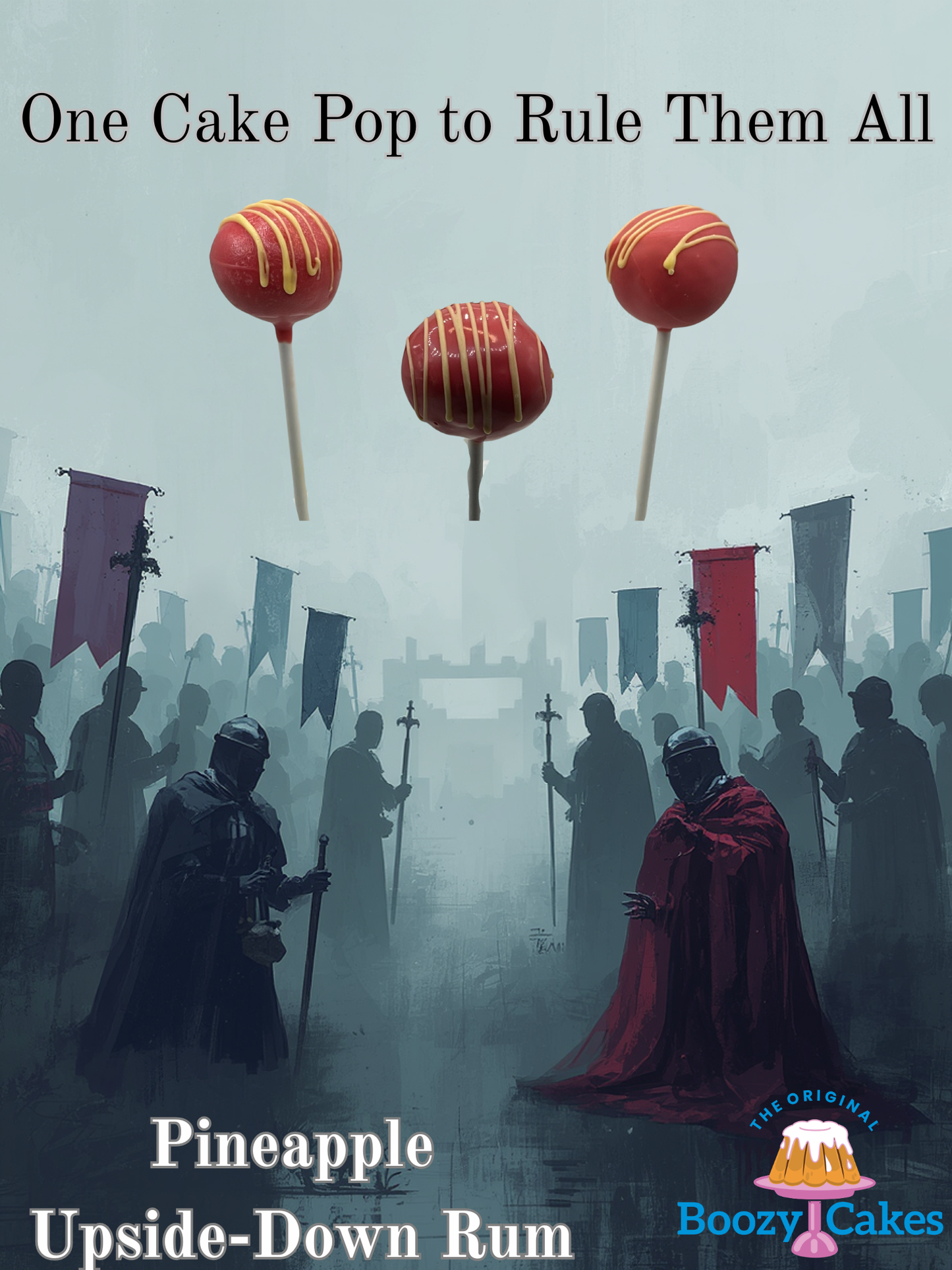 Pineapple Upside Down Rum Cake Pop