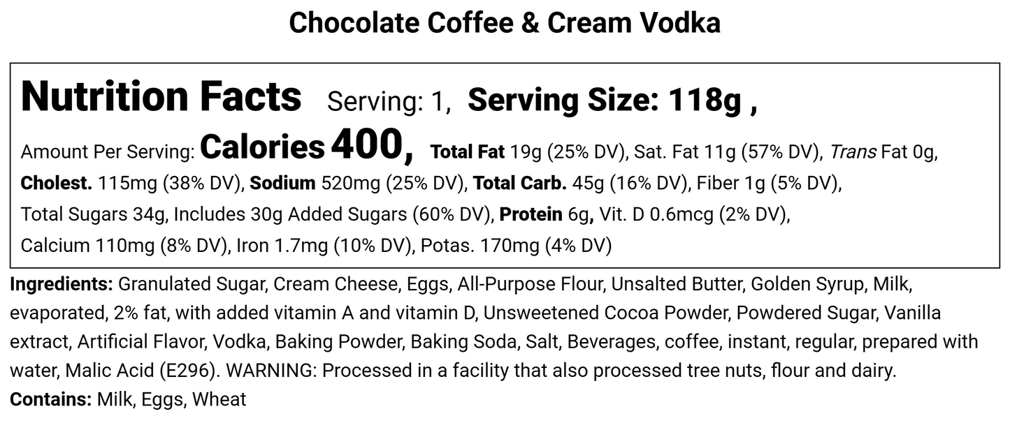 Chocolate Coffee & Cream Vodka