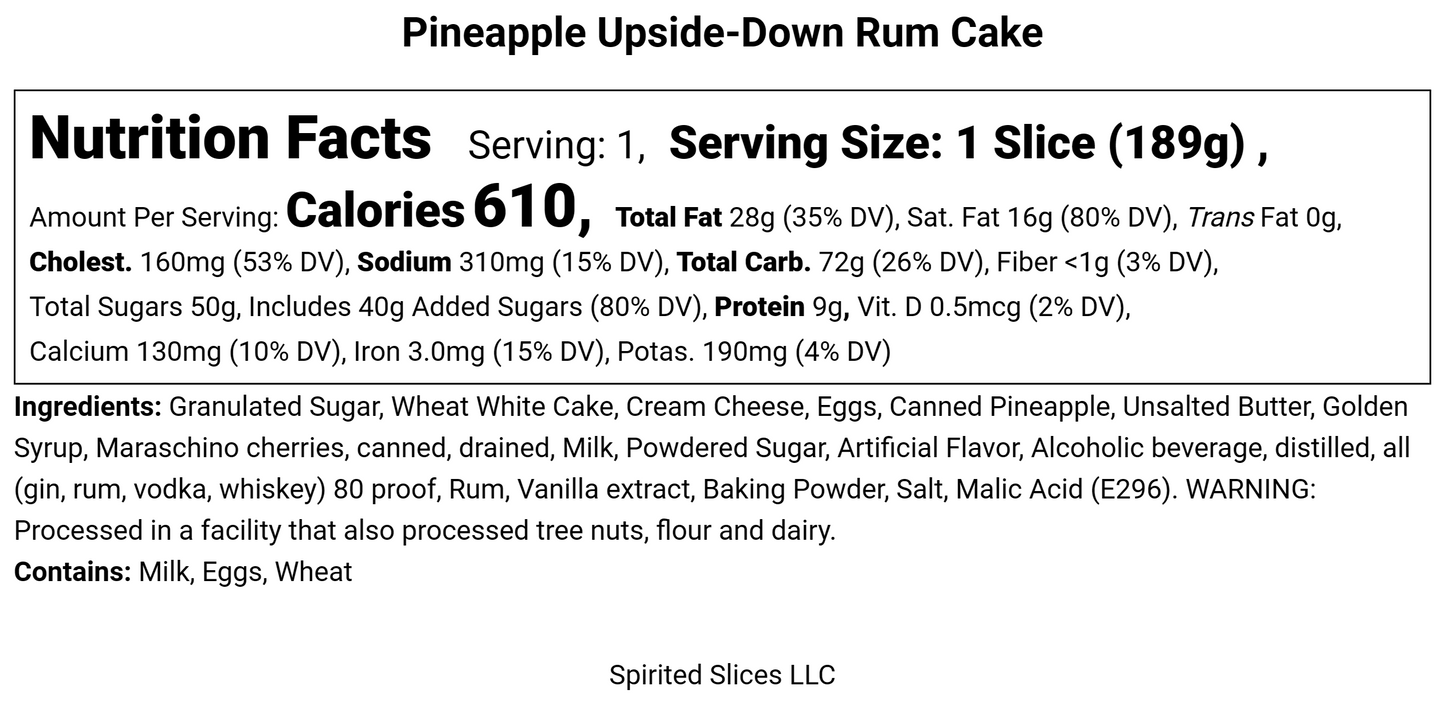 4 Pack of Rum Lovers Cake Box