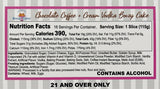 Coffee Chocolate and Cream Vodka Full Size 10" Cake