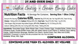 Vodka Cookies and Cream 10" Full Size Cake